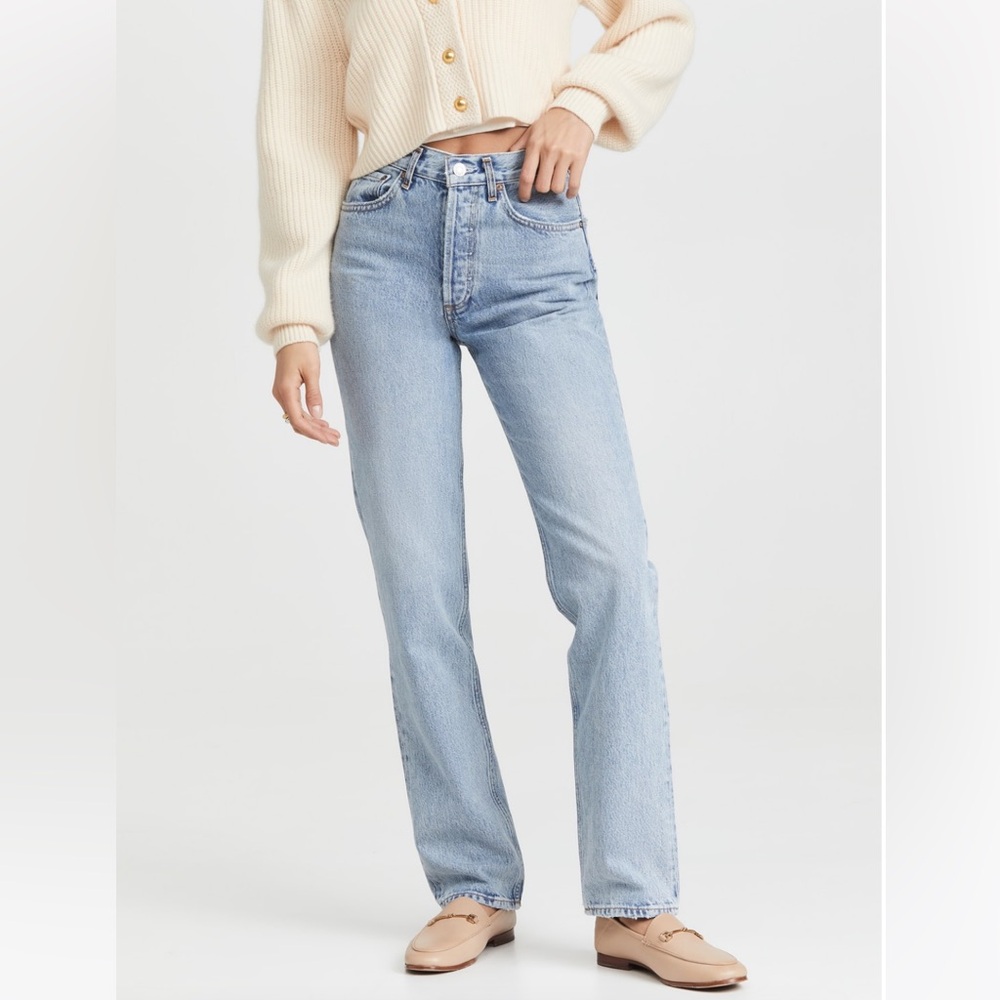 AGOLDE Lana Mid Rise Straight Jeans